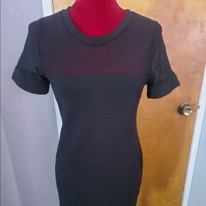 Black dress with sheer cut outs